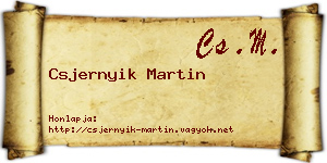 Csjernyik Martin névjegykártya